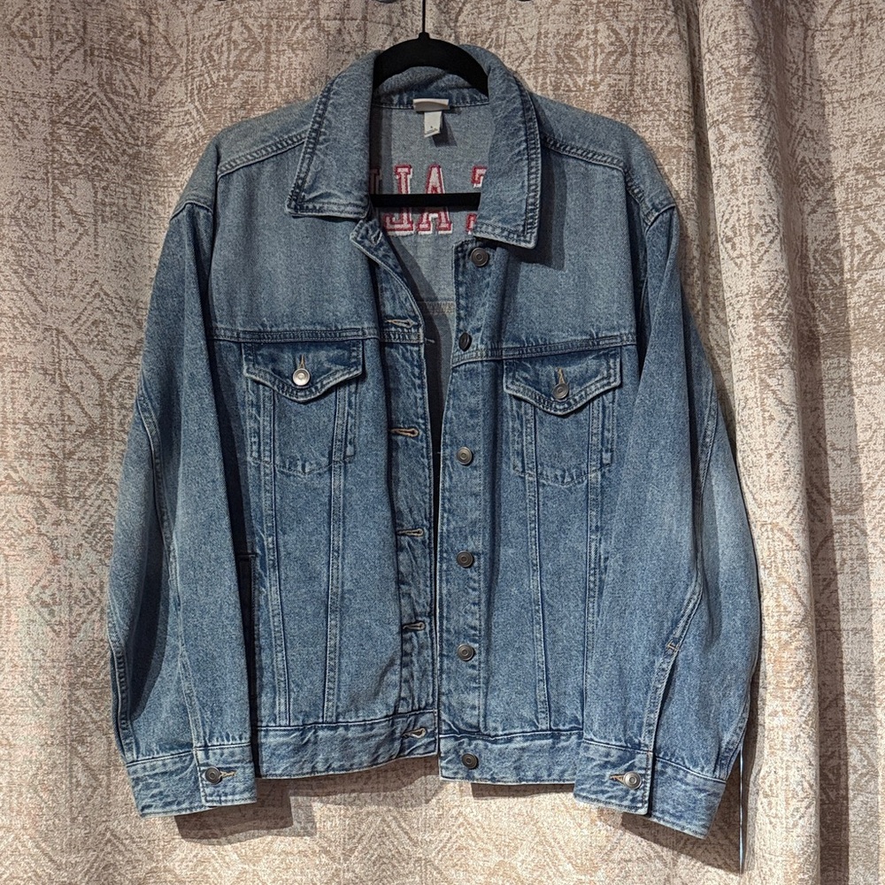 Embroidered LOVE ALWAYS Denim Jacket - Picture 2 of 3